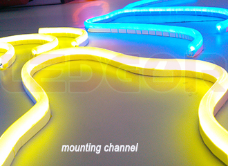 led neon flex mounting track